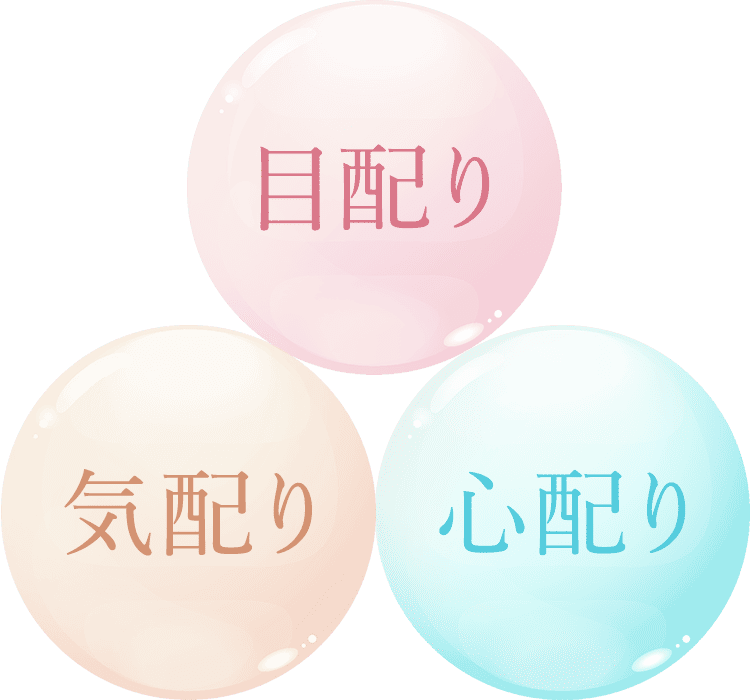 目配り・気配り・心配り